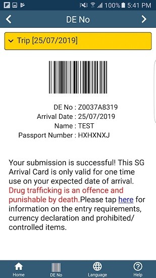 新加坡电子入境卡中文版(SG Arrival Card) 新加坡电子入境卡中文版(SG Arrival Card)