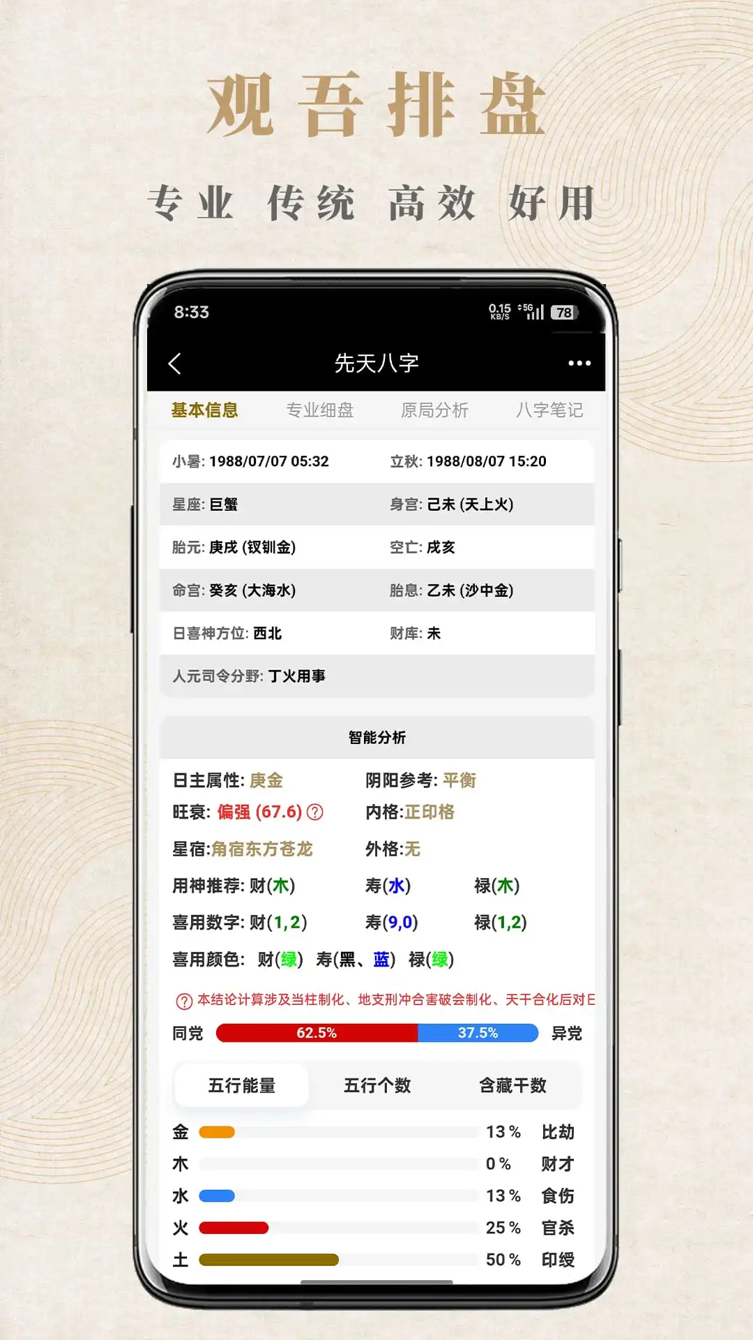 观吾排盘