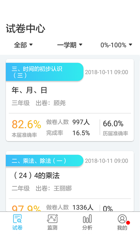 专课专练管理端