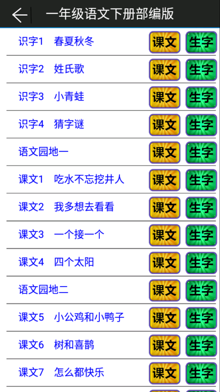 一年级语文下册部编版