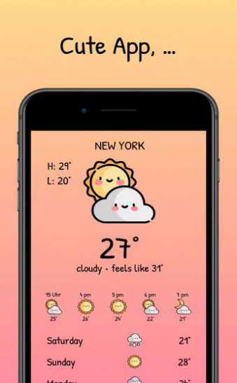 Cute Weather桌面小组件