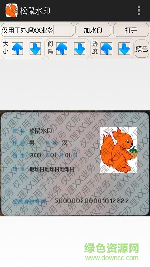 松鼠水印