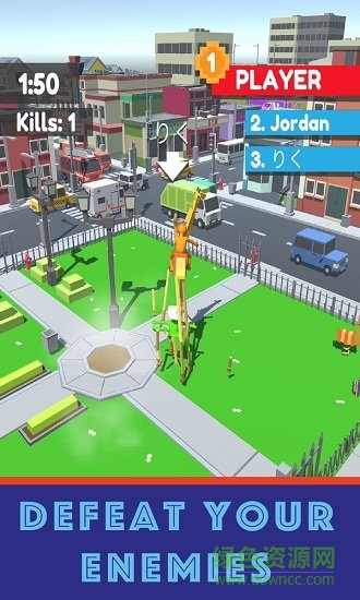 长颈鹿踩踏乱斗
