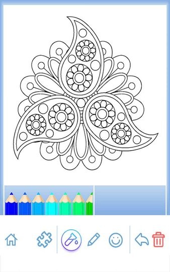 花朵曼陀罗涂色本游戏(曼陀罗花的图画书)