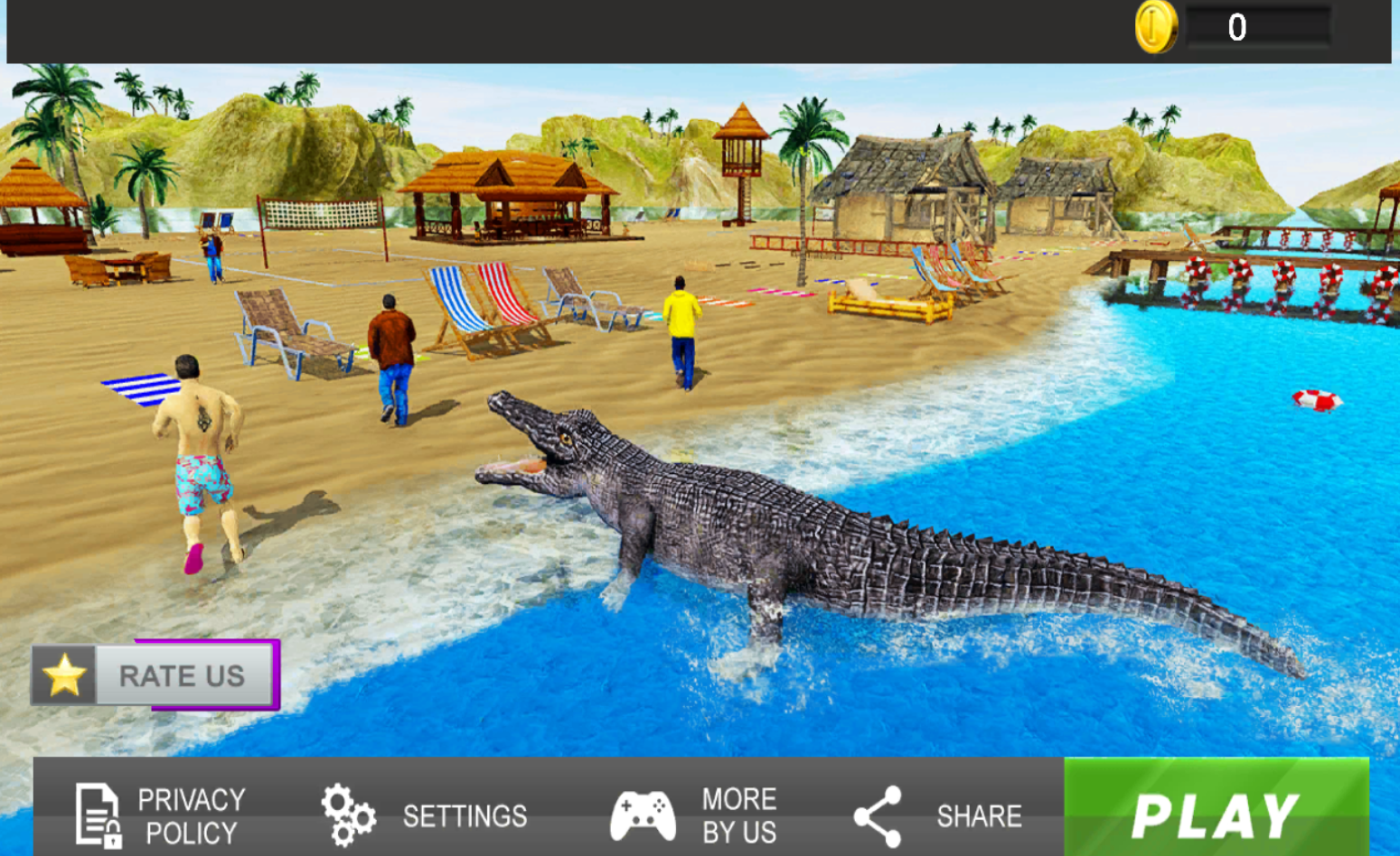 海滩鳄鱼模拟器