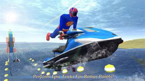 Jetski Water Racing: Superheroes League