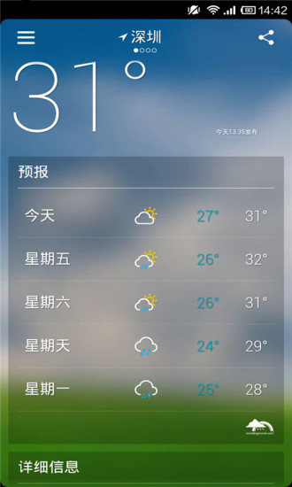 实时天气预报 实时天气预报