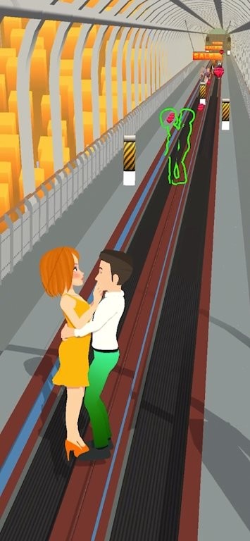 在自动扶梯上跳舞游戏(escalator slide)