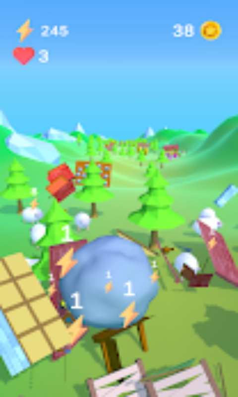 Giant falling stone