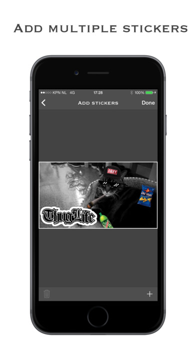 Thug life photo sticker maker戴眼镜叼烟视频特效制作工具