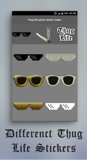 Thug life photo sticker maker带墨镜叼雪茄特效app