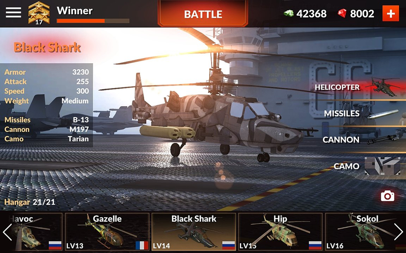 World of Gunships(网络世界的武装直升机游戏)