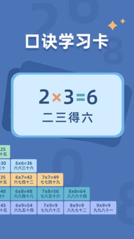 乘法口诀表 乘法口诀表
