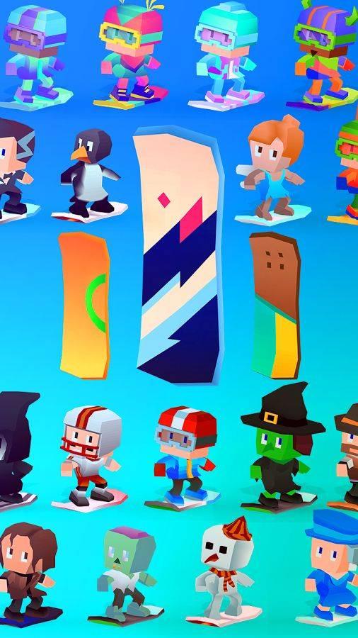 方块单板滑雪游戏