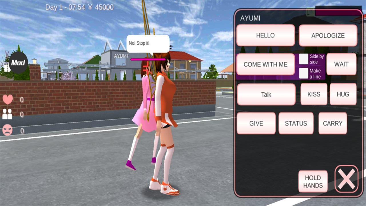 樱花校园模拟器破解版无敌版(SAKURA SchoolSimulator) 1.045.06内置功能菜单