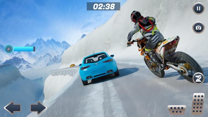 Mountain Bike Snow Moto Racing