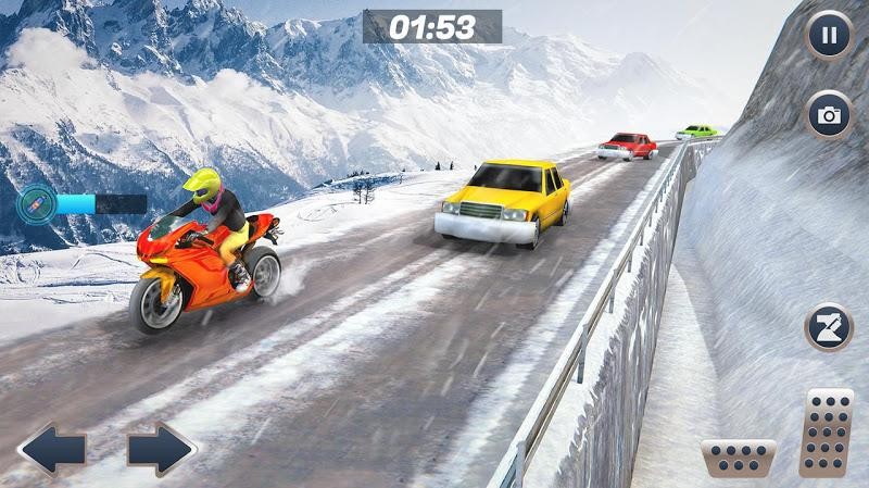 Mountain Bike Snow Moto Racing