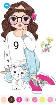 Cute girl coloring books(画你的公主)
