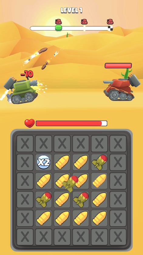 坦克合成射击游戏Match to Tank Puzzle Action