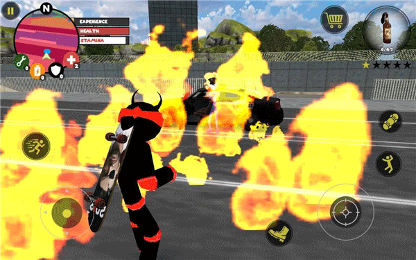 火柴人绳索英雄3：警察射击