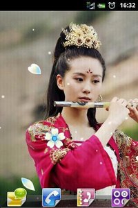 气质古典女孩飘花动态壁纸 气质古典女孩飘花动态壁纸