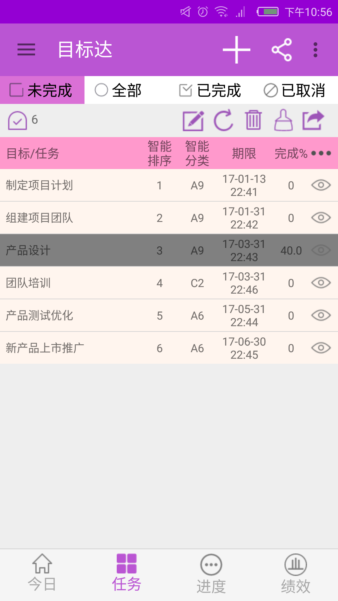 目标达
