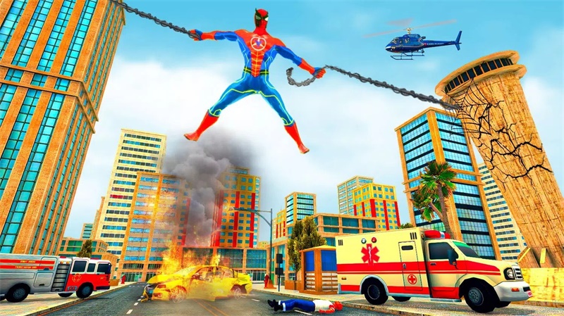 飞天蜘蛛侠超级战士Flying Superhero Rescue Battle