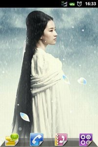 气质古典女孩飘花动态壁纸 气质古典女孩飘花动态壁纸