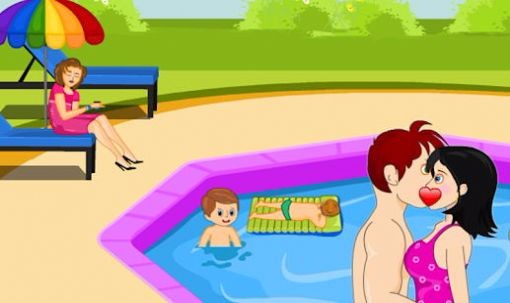 Casual Swimming Pool Kissing(接吻游泳池)