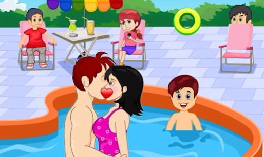 Casual Swimming Pool Kissing(接吻游泳池)