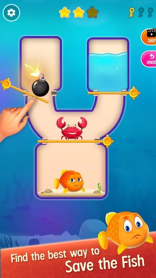Save the fish(拉针救鱼)
