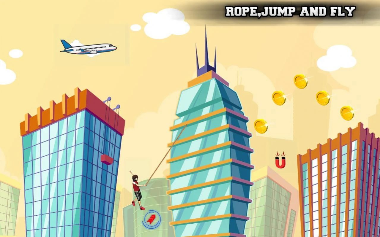 飞行绳索英雄Flying Rope Guy