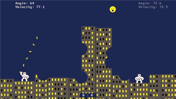 Retro Gorilla Artillery Game(复古大猩猩火炮)