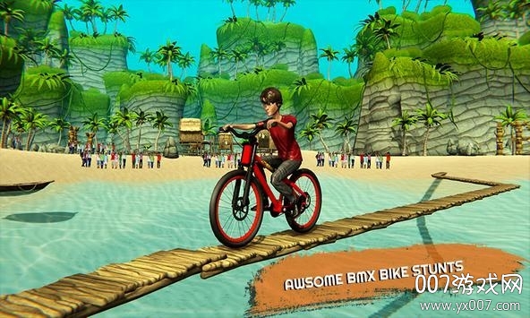 Freestyle BMX Bike Balancing(自行车水上平衡赛)