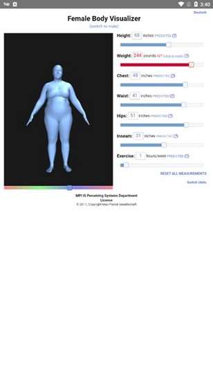 身高体重体型模拟器手机软件(bodyvisualizer)