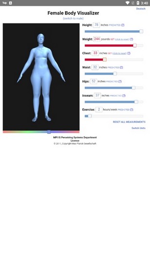 身高体重体型模拟器手机软件(bodyvisualizer)