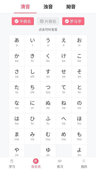 沪江五十音图 沪江五十音图