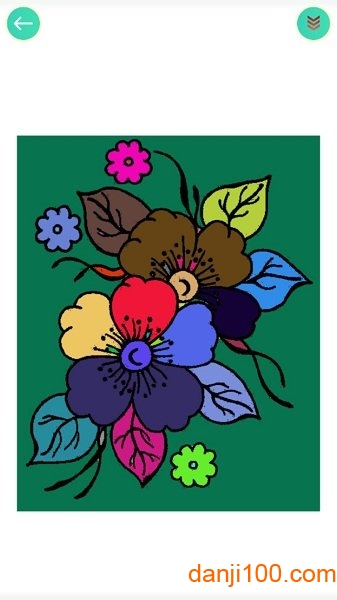 植物填色画画