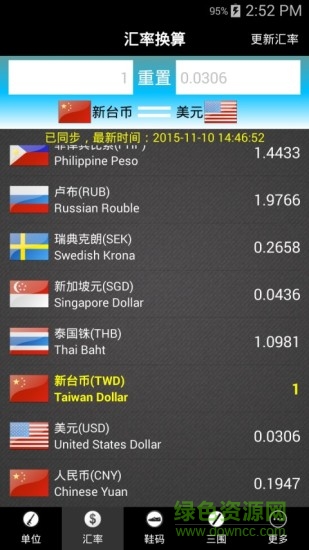 单位汇率换算器