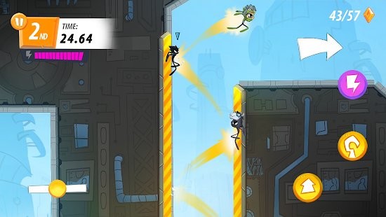 火柴人比赛跑酷趣味跑免费版(Stick Parkour)