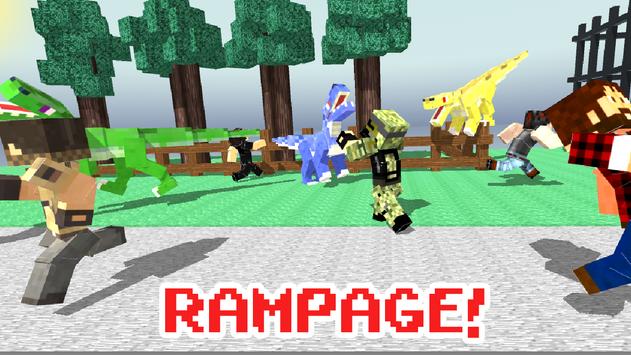 Blocky Dino Park: Raptor Attack