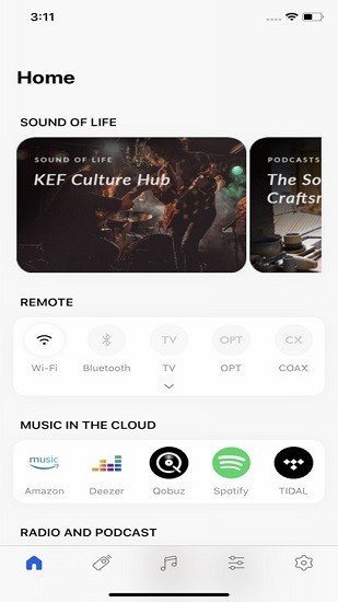 kef connect音响控制软件