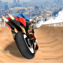 Impossible Mega ramp moto bike Rider: Superhero 3D