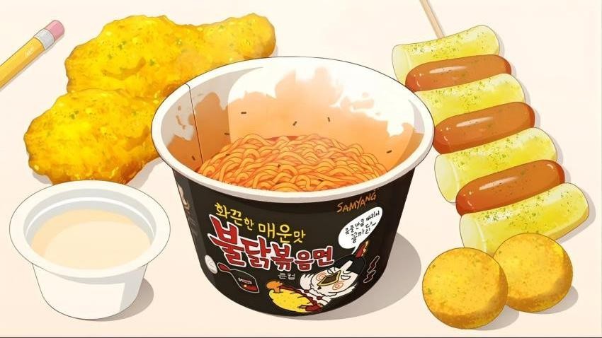 校门口美食火鸡面