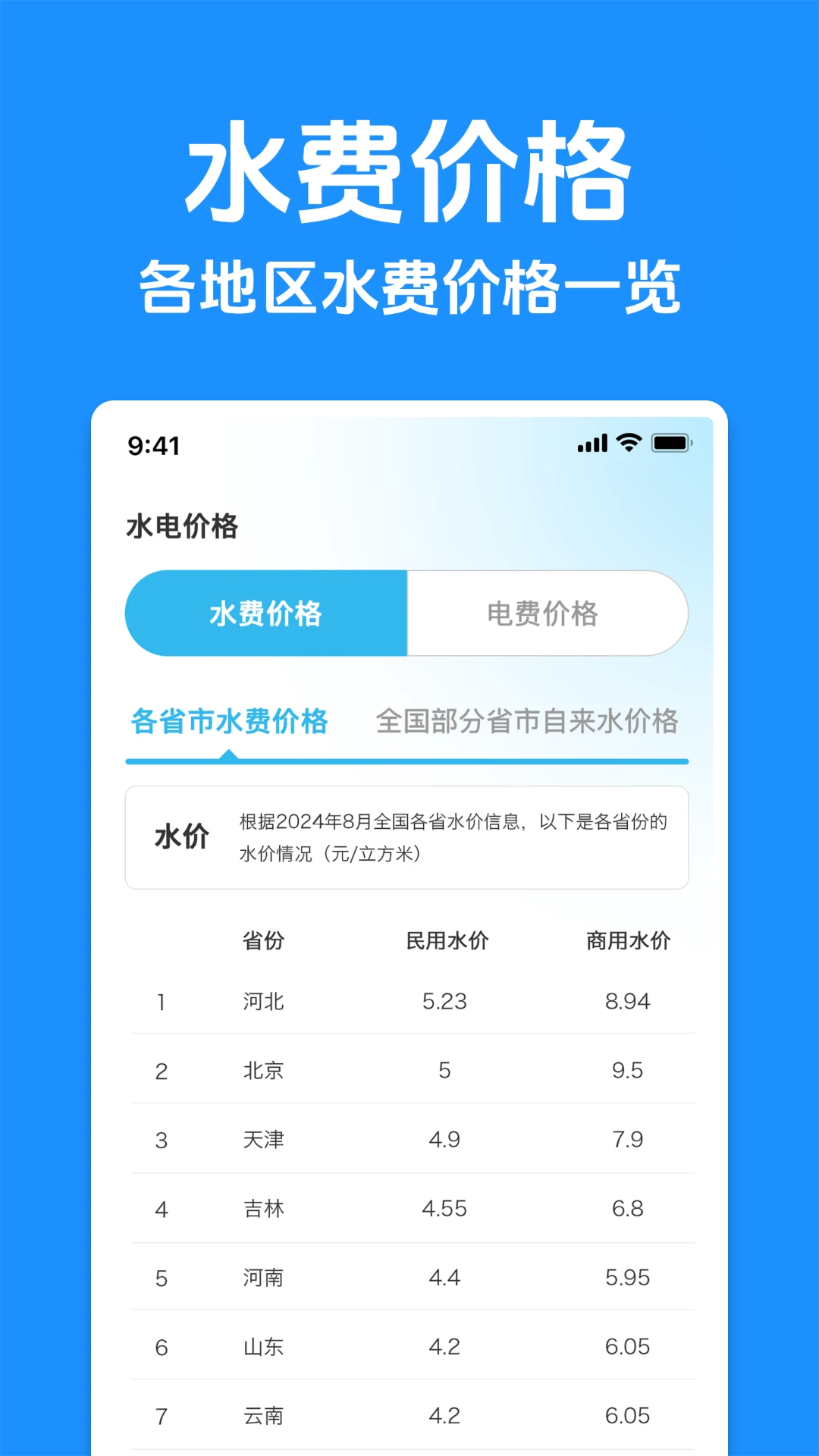 水电计费助手
