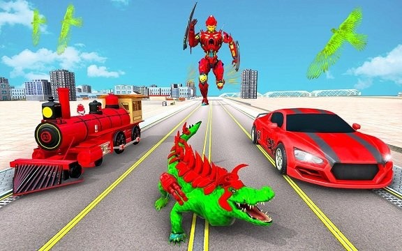 鳄鱼汽车机器人模拟器(Crocodile Robor Car Transformation)