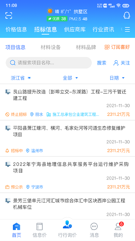 行行入围信息