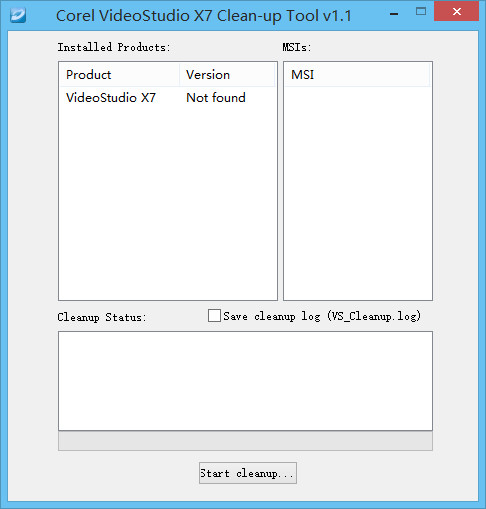 会声会影X7完整移除工具(Corel VideoStudio X7 Clean-up Tool)