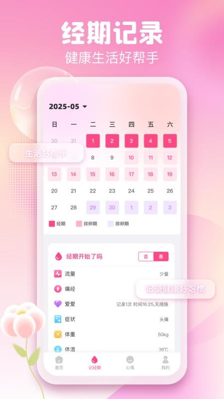 月经经期管理助手