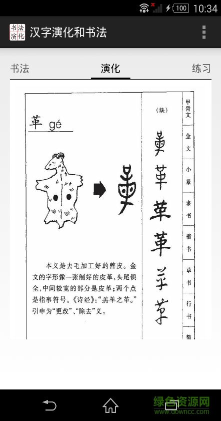 汉字演化和书法